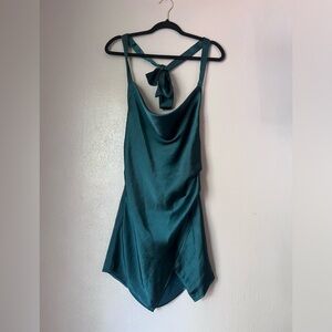 Green halter dress​​​